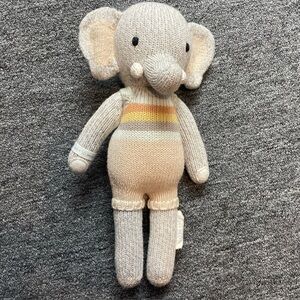 Cuddle + Kind Evan Elephant Knit Plush Stuffed Animal 13” Lovey